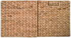 2 Decorative Hand-Woven Water Hyacinth Wicker Storage Basket, 16X11X11 Perfect for Shelving Units