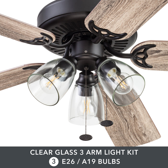 Better Homes & Gardens 52" 5 Blade Oil-Rubbed Bronze with 3 Lights