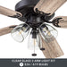 Better Homes & Gardens 52" 5 Blade Oil-Rubbed Bronze with 3 Lights