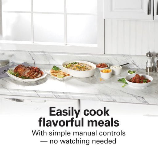 Slow Cooker, Large Capacity, Serves 7+, 6 Quarts, Red, 33666