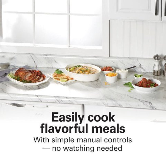 Slow Cooker, Large Capacity, Serves 7+, 6 Quarts, Red, 33666