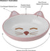 Petrageous 70658 Oval Frisky Kitty Stoneware Cat Bowl 5.5-Inch Wide and 1.5-Inch Tall Saucer with 5.3-Ounce Capacity and Dishwasher Safe Is Great for Cats, Pink