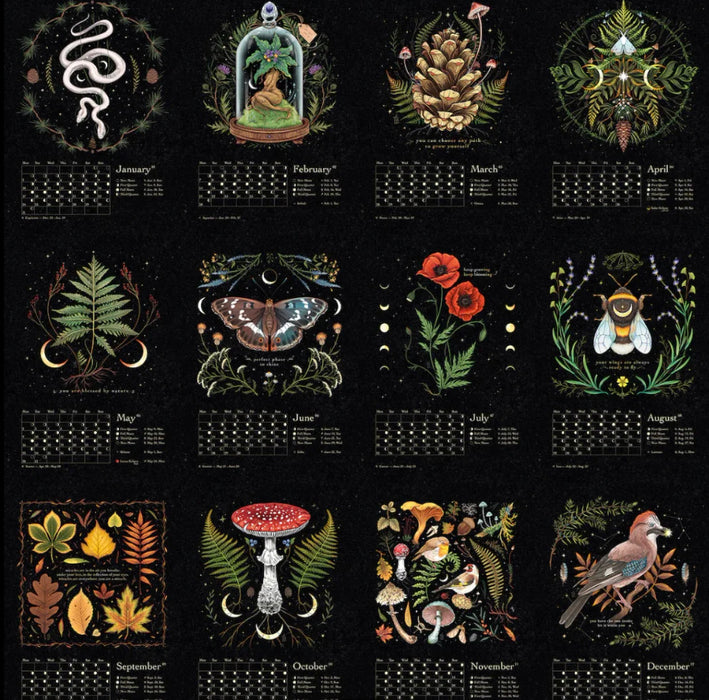 2023 Dark Forest Calendar Animal Wall Calendar