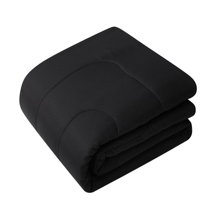 Mainstays Black 7 Piece Bed in a Bag Comforter Set with Sheets, Queen