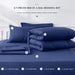Full Size 7 Pieces Bed in a Bag Bedding Set - Lightweight Blue Comforter Set, All Season Ultra Soft down Alternative Bedding Comforter Set with Comforter, Pillowcase, Flat Sheet, Fitted Sheet