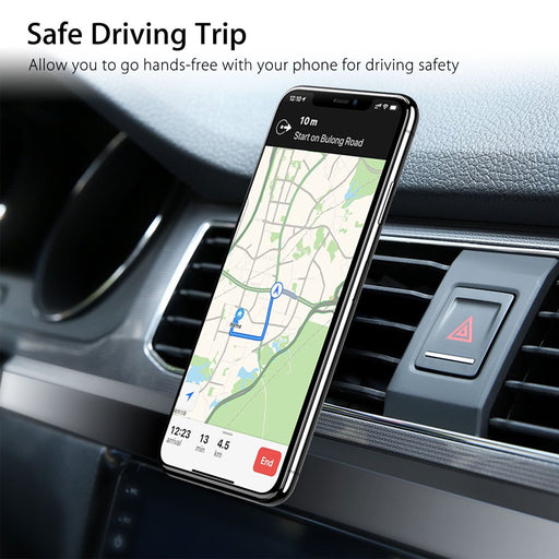 Magnetic Car Phone Mount Universal Air Vent Clip Phone Holder Hands Free Car Phone Mount for Iphone 11/11 Pro Xs Max X XR 8 Plus, Samsung Galaxy S10 S10+ S10E S9 S8, More Smartphones