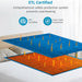 Electric Blanket Heated Blanket 50" X 60" Flannel Heated Throw with 10 Heating Levels, Auto-Off, Machine Washable, Blue