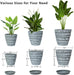 Plant Pots, 7.5/6.5/5.5 Inch Set of 3 Planters Flower Pots with Drainage Hole and Tray, Macetas Para Plantas Plastic Pots for Indoor Outdoor Plants