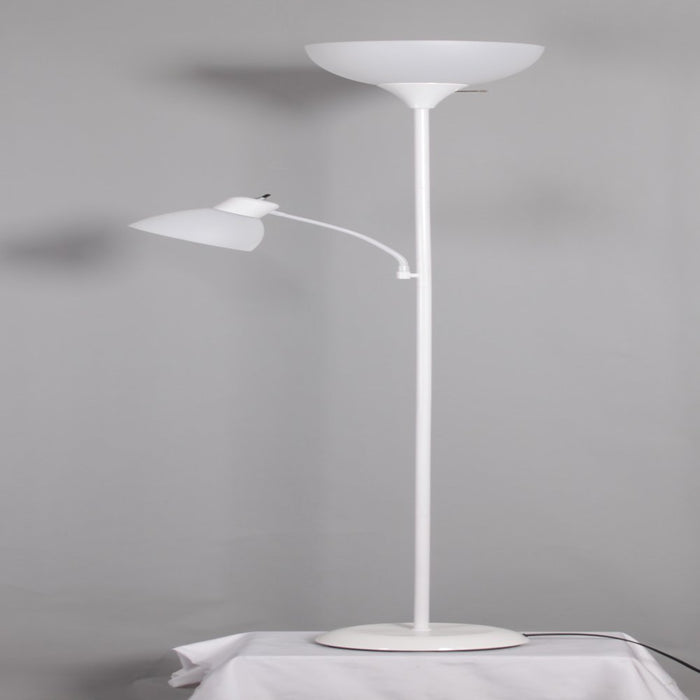 Mainstays 72" Combo Floor Lamp White Finish, White Plastic Shades