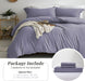Duvet Cover Queen Size - Super Soft Light Purple Duvet Cover Set 3 Piece 100% Washed Microfiber Comforter Cover Set Bedding Set with Zipper Closure, 1 Duvet Cover 90X90 and 2 Pillow Shams