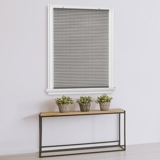 Achim Veranda Indoor/Outdoor Cordless Charcoal/Silver Vinyl Light Filtering Window Roll-Up Blind, 72" L X 36" W
