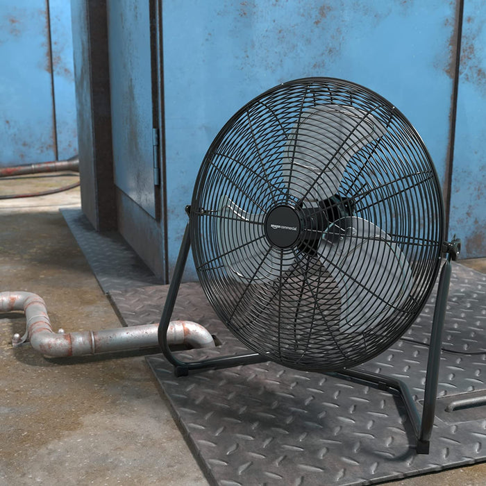 20" High Velocity Industrial Fan, Black,