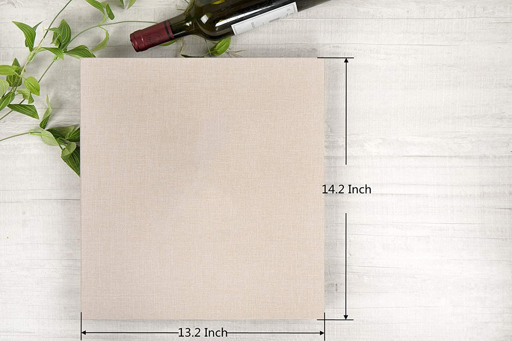 Photo Album for 4X6 600 Photos Linen Cover Extra Large Capacity Photo Book for Family Wedding Anniversary Baby (Beige, 600 Pockets)