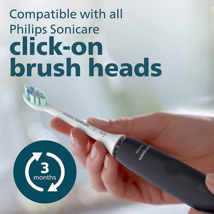 4100 Power Toothbrush, Rechargeable Electric Toothbrush with Pressure Sensor, Black HX3681/24