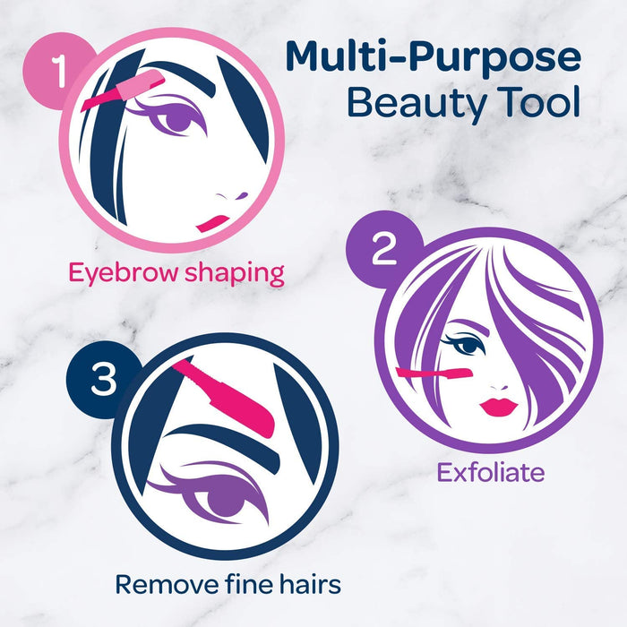 Schick Hydro Silk Touch-Up Dermaplaning Tool, 3 Count | Eyebrow Razor, Face Razors for Women, Face Shaver, Dermaplane