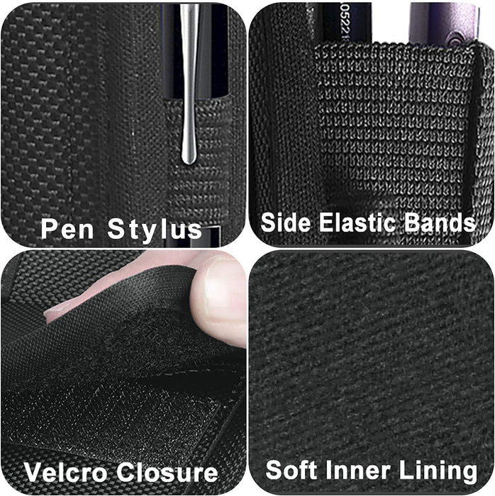 Phone Holster Fits Iphone 14 11 12 13 Pro Max 8 7 6 plus Samsung Galaxy S21 S20 FE plus Ultra S10E S9 A32 A12 A13 A11 A10E A02S Nylon Cell Pouch Zipper Storage Pocket Holder