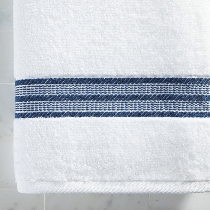 Better Homes & Gardens 6-Piece Bath Set, Blue Solid/Stripe