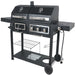 Revoace Dual Fuel Gas & Charcoal Combo Grill, Black with Stainless