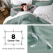 Bedsure Sage Green Duvet Cover Queen Size - Soft Prewashed Queen Duvet Cover Set, 3 Pieces, 1 Duvet Cover 90X90 Inches with Zipper Closure and 2 Pillow Shams