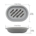 2-Pack Soap Dish with Drain, Soap Holder, Soap Saver, Easy Cleaning, Dry, Stop Mushy Soap (Grey)