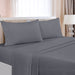 Queen Bed Sheets Set - 4 Piece Bedding - Brushed Microfiber - Shrinkage and Fade Resistant - Easy Care (Queen, Grey)