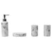 Home Basics 4 Piece Ceramic Bath Accessories Sets, White