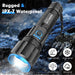 LED Rechargeable Flashlights High Lumens Battery Powered, Powerful 220000 Lumens Super Bright Flashlight, Zoomable Mid-Size Handheld Tactical Flash Light Kits for Camping Hiking Emergency