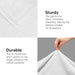Fleece Blanket Queen Size White 300GSM Luxury Bed Blanket Anti-Static Fuzzy Soft Blanket Microfiber (90X90 Inches)
