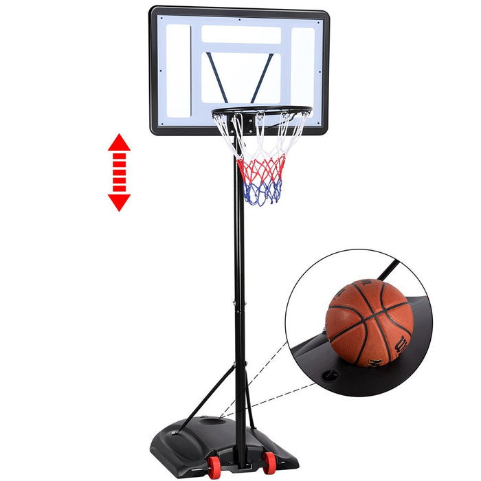 7-9.2 Ft. Height Adjustable Hoop Portable Basketball System Goal Outdoor Kids Youth with Wheels and Weighted Base