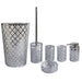 Geneva Collection 6-Piece Complete Bathroom Accessory Set, Chrome Silver