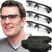 Flex Focal Adjustable Glasses, Focus Adjustable Glasses Dial Vision, Flexvision Adjustable Vision Glasses near and Far Sight (3Pcs)