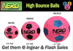 NERO SPORTS High Bounce Ball Rubber Mini Basketball for Kids over 6 and Adults Green Pink Blue Brown