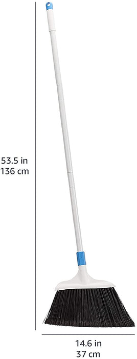 Heavy-Duty Broom, Blue and White