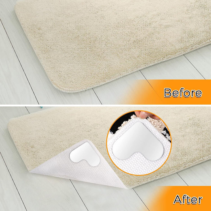 36 Pack Rug Gripper Tape, Reusable Washable Carpet Tape, Double Sided Non-Slip Rug Pads Rug Gripper for Hardwood Floors and Tile, Rug Stopper for Area Rugs