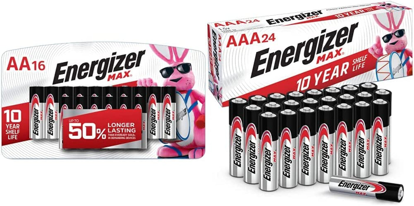 AA Batteries, Max Double a Battery Alkaline, 24 Count