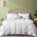 Oli Anderson Tufted Duvet Cover Queen Size, Soft and Lightweight Duvet Covers Set for All Seasons, 3 Pieces Boho Embroidery Shabby Chic Bedding Set (White, Queen, 90’’ X 90’’)