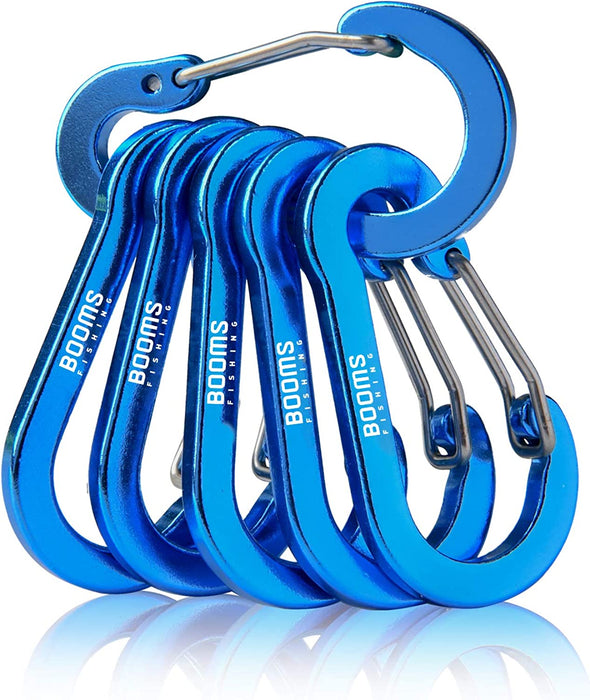 CC1 Multi-Use Carabiner Clip, 6 Pack Small Caribeener Clips, Mini Keychain Caribeaner Clip 2 Inch, Aluminum D Ring Carabiners, Multi-Colored