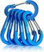 CC1 Multi-Use Carabiner Clip, 6 Pack Small Caribeener Clips, Mini Keychain Caribeaner Clip 2 Inch, Aluminum D Ring Carabiners, Multi-Colored