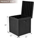 All-Weather Outdoor Storage Deck Box Container Patio Garden Furniture Outdoor Storage for Furniture Cushions, Gardening Tools and Pool Toys (Black)