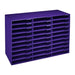 30-Slot Classroom Paper Literature Organizer File Sorter, Purple