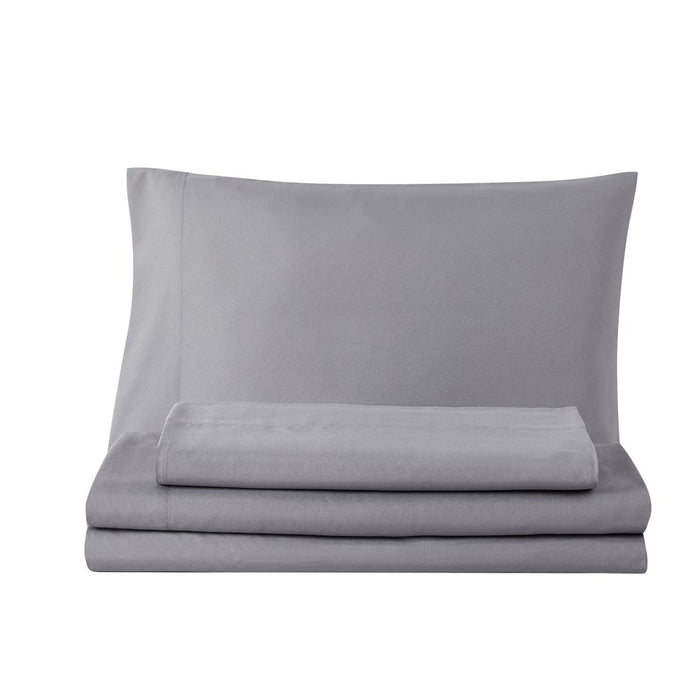 Mainstays Grey 10 Piece Bed in a Bag Comforter Set with Sheets, Queen