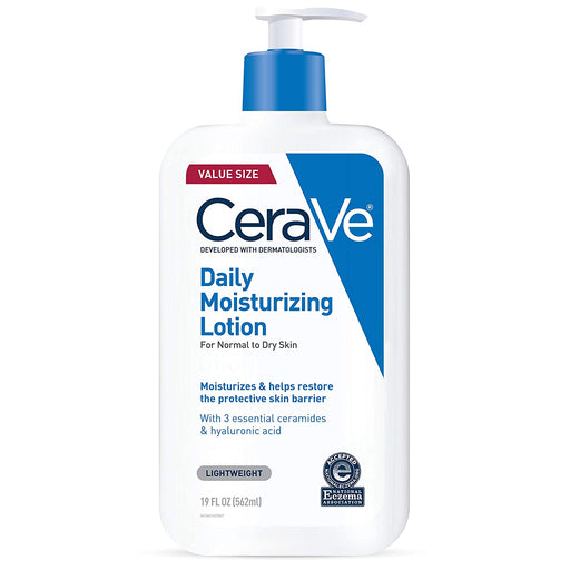 Daily Moisturizing Lotion for Dry Skin | Body Lotion & Facial Moisturizer with Hyaluronic Acid and Ceramides | Fragrance Free | 19 Ounce