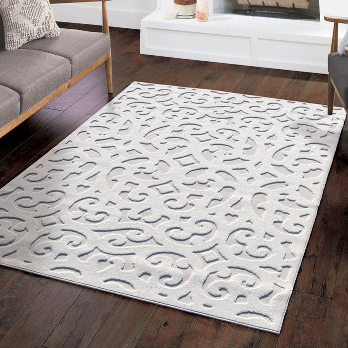 My Texas House Irongate, Transitional, Damask, Woven Area Rug, 5'2" X 7'6"