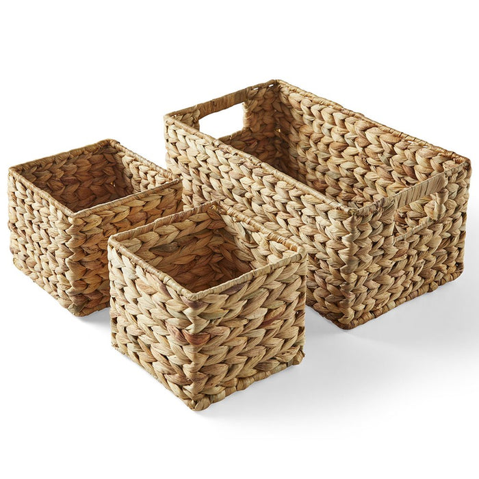 Better Homes & Gardens Woven Natural Water Hyacinth Organizational Basket Set of 3