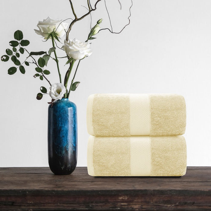 Luxury Bath Sheet Towels Extra Large | 35X70 Inch | 2 Pack, Beige