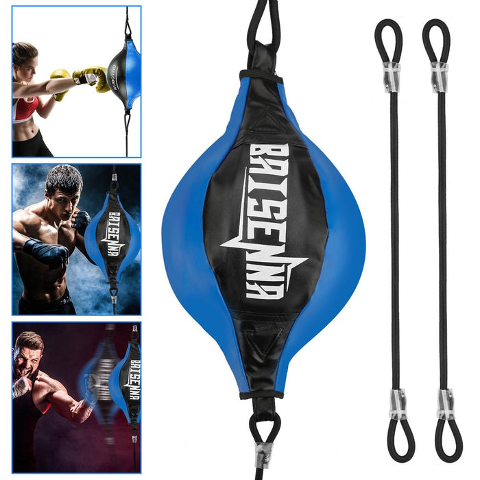 Double End Ball,  Boxing Speed Dodge Training Ball Leather Punch Bag Hanging Speed Ball for Gym MMA Boxing Speed Training, Includes Cords, Stress Relief Exercise Equipment, Adult Kids Men Women