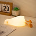 LED Lying Flat Duck Night Light, 3 Level Dimmable Nursery Nightlight,Cute Lamps Silicone Squishy Light up Duck,Rechargeable Bedside Touch Lamp for Breastfeeding Toddler Baby Kids Decor