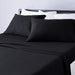 Cotton Jersey Bed Sheet Set - Full, Black