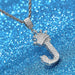 UALGL A-Z Letters Necklace Crown Necklace for Men Women 18K Gold Plated Letters Pendants with 23'' Chain Hip Hop Alphabet Name Jewelry Mom Gifts