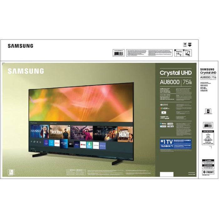 SAMSUNG 75" Class 4K Crystal UHD (2160P) LED Smart TV with HDR UN75AU8000B